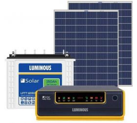 LUMINOUS Luminous NXG1100 + LPTT12150H 150Ah 1No + 160Watts Solar Panel 2No Poly NXG1100 + LPTT12150H 150Ah 1No + 160Watts Solar Panel 2No Poly  Pure Sine Wave Inverter image