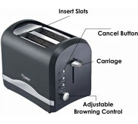 Prestige Pop-Up Toaster PPTPKB 800 W Pop Up Toaster Black image