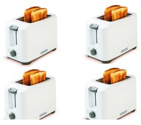 USHA PT3720 Pack of 4 700 W Pop Up Toaster White image