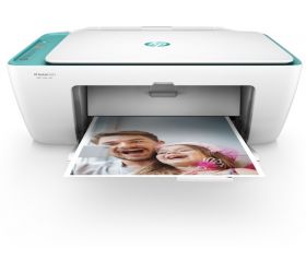 HP 2623 Multi-function WiFi Color Printer with Voice Activated Printing Google Assistant and Alexa White, Green, Ink Cartridge image