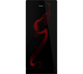 Haier 190 L Direct Cool Single Door 5 Star Refrigerator with Base Drawer Spiral Glass Black, HRD-2105PSG-P image