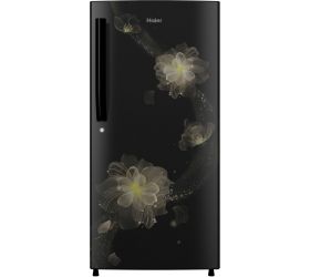 Haier 195 L Direct Cool Single Door 4 Star 2020 Refrigerator Black Blossom, HRD-1954CKB-E image