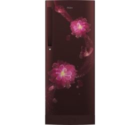 Haier 220 L Direct Cool Single Door 3 Star 2020 Refrigerator with Base Drawer Red Blossom, HRD-2203PRB-E image