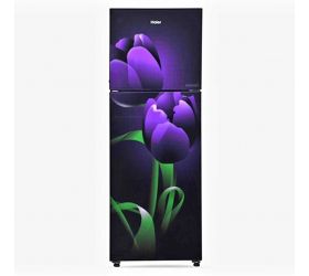 Haier 270 L Frost Free Double Door Top Mount 3 Star Convertible Refrigerator Tulip Glass, HRF-2984PTG-E image