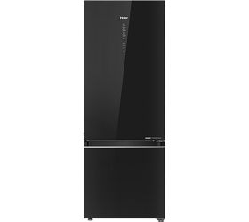 Haier 325 L Frost Free Double Door Bottom Mount 3 Star Convertible Refrigerator Black Glass, HRB-3753PKG-P image
