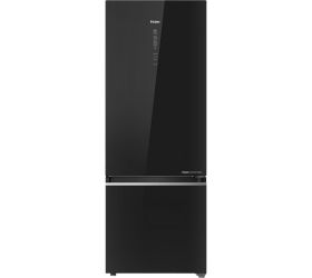 Haier 355 L Frost Free Double Door Bottom Mount 3 Star Refrigerator Black Glass, HRB-4053PKG-P image