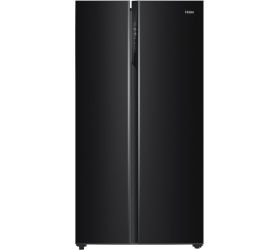 Haier 630 L Frost Free Side by Side Convertible Refrigerator Black glass, HRS-682KG image