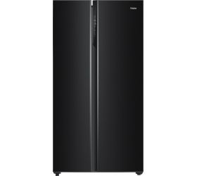 Haier 630 L Frost Free Side by Side Convertible Refrigerator Black Steel, HRS-682KS image