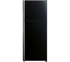 Hitachi 403 L Frost Free Double Door Top Mount 2 Star 2020 Refrigerator Glass Black, R-VG440PND8 image