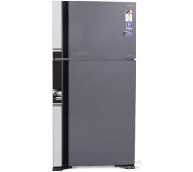 Hitachi 565 L Frost Free Double Door 3 Star Refrigerator Glass Grey, R-VG610PND3 image