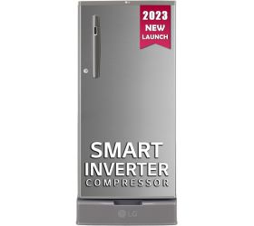 LG 185 L Direct Cool Single Door 4 Star Refrigerator Shiny Steel, GL-D199OPZY image