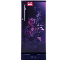 LG 185 L Direct Cool Single Door 4 Star Refrigerator with Base Drawer Blue Euphoria, GL-D199OBEY image