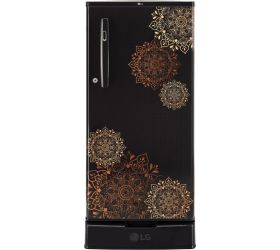 LG 185 L Direct Cool Single Door 4 Star Refrigerator with Base Drawer Ebony Regal, GL-D199OERY image