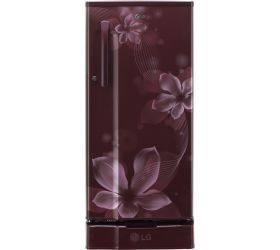 LG 188 L Direct Cool Single Door 2 Star 2020 Refrigerator with Base Drawer Scarlet Orchid, GL-D191KSOW image