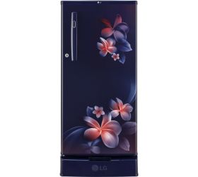 LG 190 L Direct Cool Single Door 2 Star Refrigerator with Base Drawer Blue Plumeria, GL-D199OBPC image