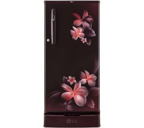LG 190 L Direct Cool Single Door 2 Star Refrigerator with Base Drawer Scarlet Plumeria, GL-D199OSPC image