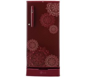LG 190 L Direct Cool Single Door 3 Star Refrigerator with Base Drawer Ruby Regal, GL-D199ORRX image