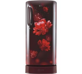LG 190 L Direct Cool Single Door 3 Star Refrigerator with Base Drawer Scarlet Charm, GL-D201ASCD image