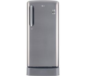 LG 190 L Direct Cool Single Door 3 Star Refrigerator with Base Drawer Shiny Steel, GL-D201APZD image