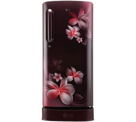 LG 190 L Direct Cool Single Door 3 Star Refrigerator with Base Drawer Toughened Glass Shelves, GL-D201ASPD image