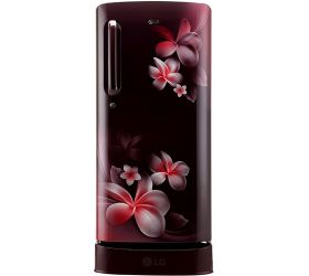 LG 190 L Direct Cool Single Door 4 Star 2020 Refrigerator with Base Drawer Scarlet Plumeria, GL-D201ASPY image