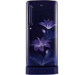 LG 190 L Direct Cool Single Door 4 Star Refrigerator with Base Drawer Blue Glow, GL-D201ABGY image