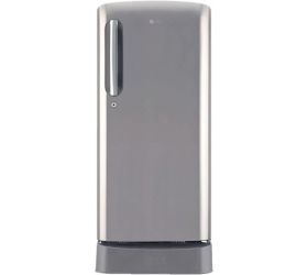 LG 190 L Direct Cool Single Door 5 Star 2020 Refrigerator with Base Drawer Shiny Steel, GL-D201APZZ image