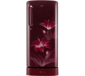 LG 190 L Direct Cool Single Door 5 Star Refrigerator with Base Drawer Ruby Glow, GL-D201ARGZ image