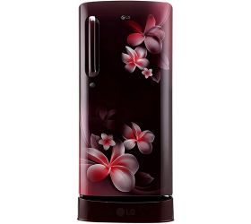 LG 190 L Direct Cool Single Door 5 Star Refrigerator with Base Drawer Scarlet Plumeria, GL-D201ASPZ image
