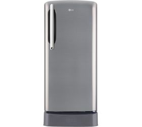 LG 201 L Direct Cool Single Door 4 Star Refrigerator with Base Drawer Shiny Steel, GL-D211HPZY image