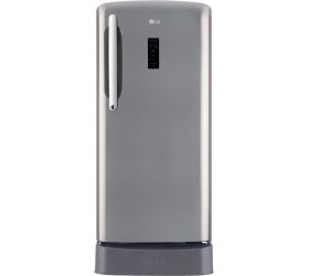LG 201 L Direct Cool Single Door 5 Star Refrigerator with Base Drawer Shiny Steel, GL-D211CPZU image