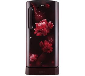 LG 205 L Direct Cool Single Door 5 Star Refrigerator with Base Drawer Scarlet Charm, GL-D221ASCU image