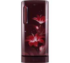 LG 215 L Direct Cool Single Door 4 Star 2020 Refrigerator with Base Drawer Ruby Glow, GL-D221ARGY image