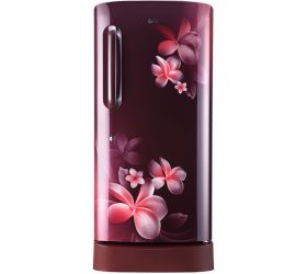 LG 215 L Direct Cool Single Door 4 Star 2020 Refrigerator with Base Drawer Scarlet Plumeria, GL-D221ASPY image
