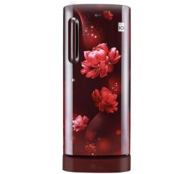 LG 235 L Direct Cool Single Door 3 Star Refrigerator with Base Drawer Scarlet Charm, GL-D241ASCD image