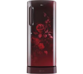 LG 235 L Direct Cool Single Door 5 Star Refrigerator with Base Drawer with Smart Inverter Moist 'N' Fresh Scarlet Euphoria, GL-D241ASEZ image