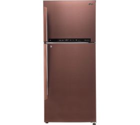 LG 437 L Frost Free Double Door 3 Star Convertible Refrigerator Amber Steel, GL-T432FASN image