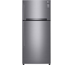 LG 516 L Frost Free Double Door 3 Star Refrigerator Dazzle Steel, GN-H602HLHQ image