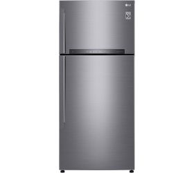LG 516 L Frost Free Double Door 3 Star Refrigerator with with Hygiene Fresh+ and Smart ThinQ WiFi Enabled Platinum Silver III, GN-H602HLHQ image