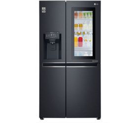 LG 668 L Frost Free Side by Side 2020 Refrigerator Matt Black, GC-X247CQAV image