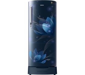 SAMSUNG 183 L Direct Cool Single Door 3 Star Refrigerator with Base Drawer with Inverter or Digital Inverter Saffron Blue, RR20C1823U8/HL image