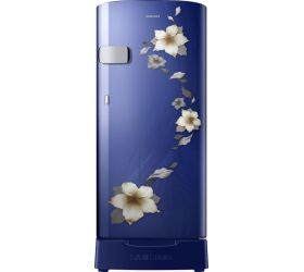 Samsung 192 L Direct Cool Single Door 2 Star 2020 Refrigerator with Base Drawer Star Flower Blue, RR19T1Z2BU2/HL image
