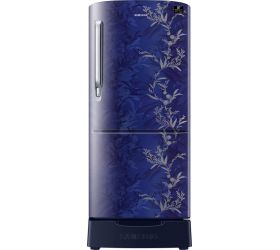 Samsung 192 L Direct Cool Single Door 3 Star 2020 Refrigerator with Base Drawer Mystic Overlay Blue, RR20T182Y6U/HL image