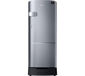 Samsung 192 L Direct Cool Single Door 4 Star 2020 Refrigerator with Base Drawer Elegant Inox, RR20T1Z2XS8/HL image