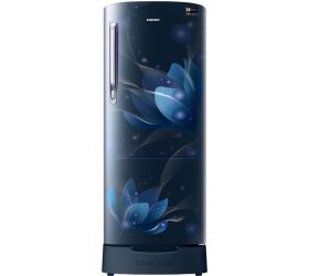 Samsung 192 L Direct Cool Single Door 4 Star 2020 Refrigerator with Base Drawer Saffron Blue, RR20T182XU8/HL image