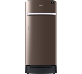 Samsung 198 L Direct Cool Single Door 3 Star 2020 Refrigerator with Base Drawer Luxe Brown, RR21T2H2YDX/HL image