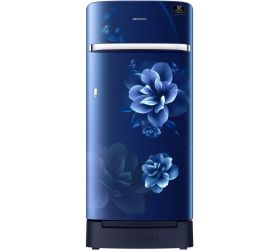 Samsung 198 L Direct Cool Single Door 4 Star 2020 Refrigerator with Base Drawer Camellia Blue, RR21T2H2XCU/HL image