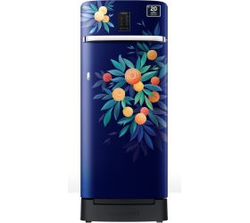 SAMSUNG 215 L Direct Cool Single Door 4 Star Refrigerator with Base Drawer with Digi-Touch Cool, Digital Inverter Orange Blossom Blue, RR23C2F24NK/HL image
