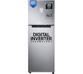 SAMSUNG 224 L Frost Free Double Door 2 Star Convertible Refrigerator with Curd Maestro,Digital Inverter Elegant Inox, RT28C3522S8/HL image