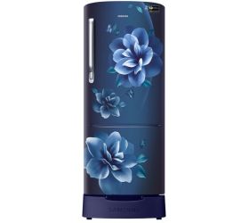 Samsung 230 L Direct Cool Single Door 3 Star 2020 Refrigerator with Base Drawer Camellia Blue, RR24T287YCU/NL image